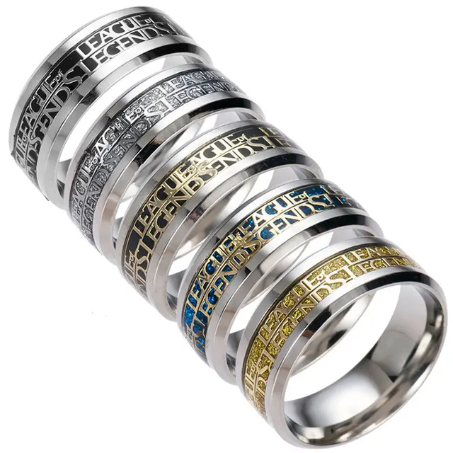 Fashion Hot game League of Legends ring Titanium Steel ring new arrival men ring Fashion Hot game League of Legends ring Titanium Steel ring new arrival men ring
