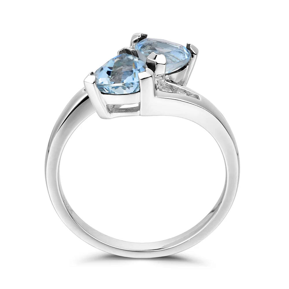 Лейдж Jewelry Юбилей кольцо кольца Натуральный аквамарин Июнь Камень трлн. синих камней кольцо стерлингового серебра 925 подарки