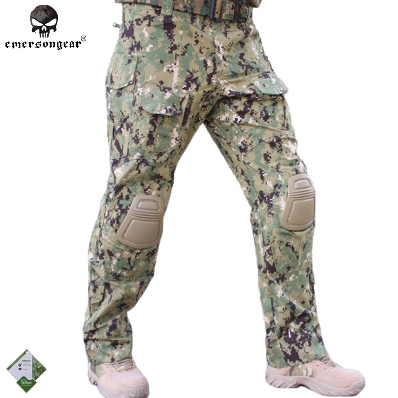 

Emersongear G3 Combat Pants With Knee Pads Military Army Airsoft Tactical Emerson Military Camouflage Trousers AOR2 EM7049