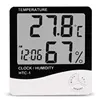 HTC-1 Digital Thermometer Hygrometer LCD Electronic Temperature Humidity Meter Weather Station With Alarm Clock Indoor Room Work ► Photo 1/6