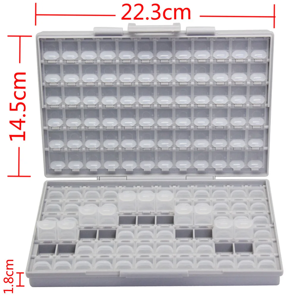 4 sets of SMD resistor capacitor Organizer 1206 0805 0603 label 144 lids surface 