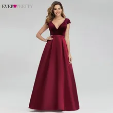 Seksi bordo Abiye hiç güzel EP00982BD A-Line v yaka kadife zarif uzun Abiye giyim Abiye Gece Elbisesi 2020