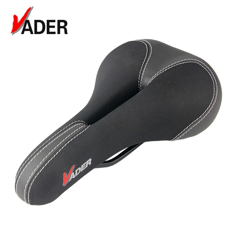 

Vader Bicycle Cycling Saddles Pro Leather Seat Saddle Wide Shockproof Hard Steel Rails For Mountain Road Bike Cushion VD-318