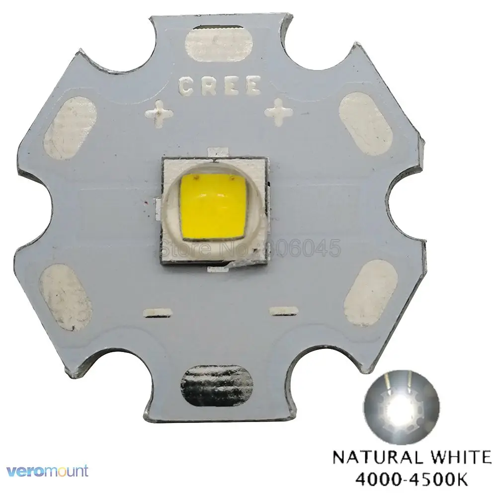 Cree XLamp XM-L2 XML2 T6 10 Вт нейтральный белый 4500 к высокая мощность светодиодный светильник излучатель бисера для вспышки светильник 16 мм или 20 мм черный/белый PCB - Испускаемый цвет: White Aluminum PCB