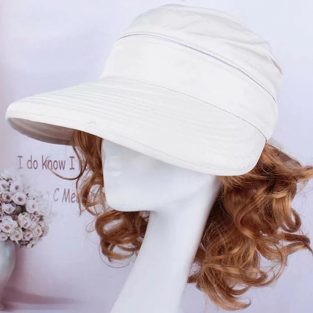 

Korean Style Hiking Bowknot Visors Outdoor Sun Hat Fashion Ladies Solid Foldable Cap Summer Beach Practical Travel