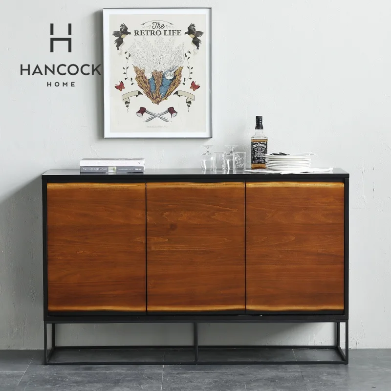 خشب البقس Sideboards مع الإطار المعدني قدم/85 cm عالية × 136 cm طول x45cm العرض خشب البقس Sideboards مع الإطار المعدني قدم/85 cm عالية × 136 cm طول x45cm العرض