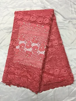 

African French 2017 new organza voile Fabric High 6 colors Quality Guipure tulle mesh embroidery Fabric