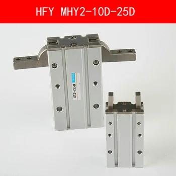 HFY MHY2 10D 16D 20D 25D Double Acting Pneumatic Gripper SMC Y Type 180 Degree Angular Style Aluminium Clamps Bore 10-25mm mhc2 20s m5bspt bore 20mm sns pnumatic finger air claw cylinder smc type normally open single acting angular style air gripper