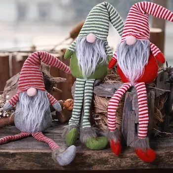 

Christmas Ornament Doll Decoration Tied Beard Hanging Legs Faceless Cartoon Doll Pendants Old Man Dolls Christmas Decor