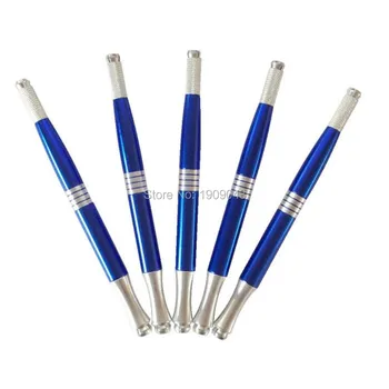 

10pcs Two Head stainless steel permanent eyebrow manual tattoo machine pen for eyebrow makeup