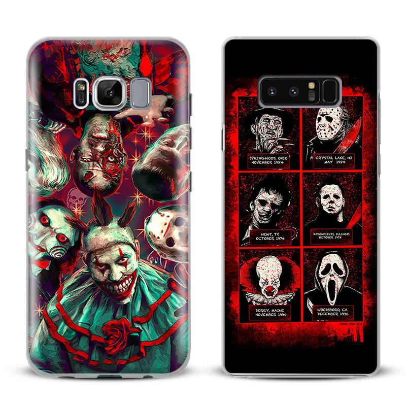 

Film movie Horror icons Phone Case Cover For Samsung Galaxy S4 S5 S6 S7 Edge S8 S9 Plus Note 8 2 3 4 5 A5 A7 J5 2016 J7 2017