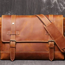 Crazy Horse Мужские портфели из натуральной кожи через плечо, вместительные деловые сумки для путешествий, сумки для ноутбуков D840