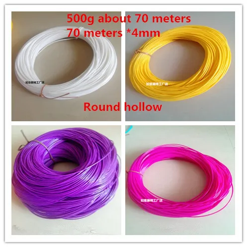 

Round hollow 500g about 70 meters: synthetic rattan weaving material plastic rattan for chair table, tavolo rattan