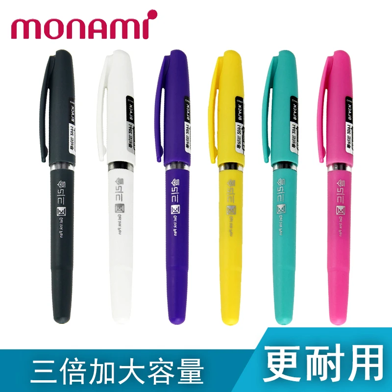 10 шт. гелевая ручка Monami 0 5 мм черная перьевая 2091 полноигольная цветная
