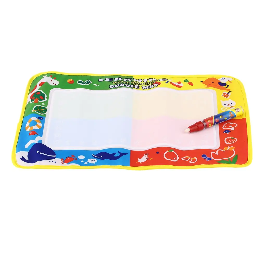 Новый 45*29 см разноцветная, Детская Дети пишут кисточки для нанесения краски водяное сиденье детские Doodle игровой коврик с добавить воды