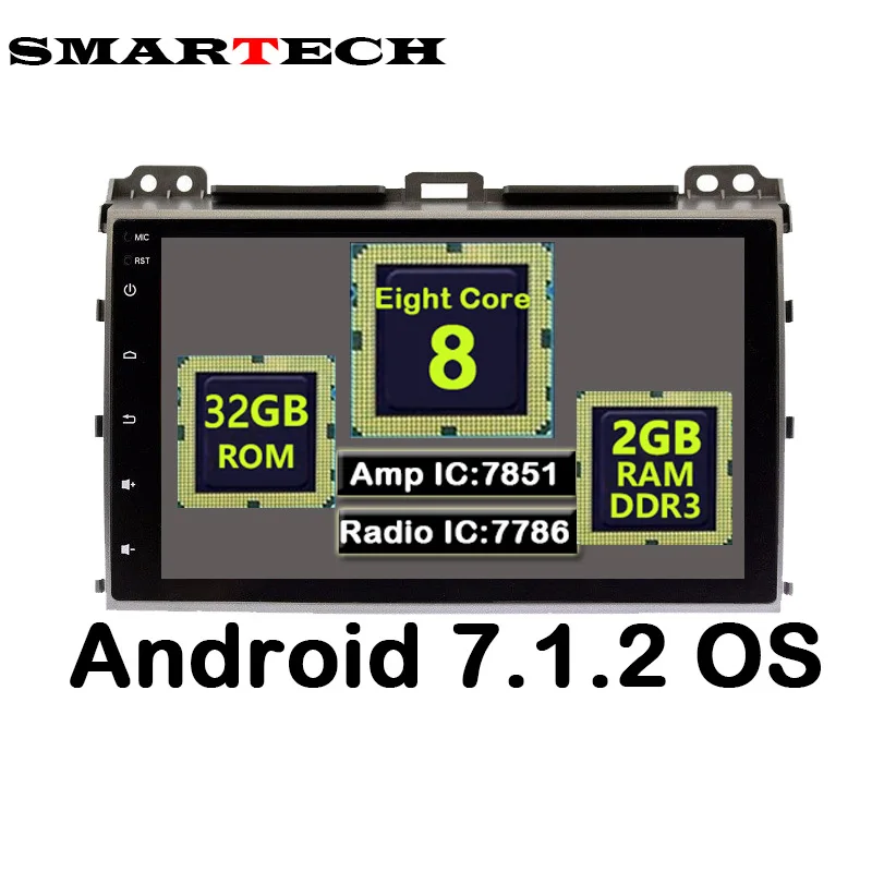 SMARTECH 9 Inch IPS Screen 8 Core 2 Din Android 7 1 2 font b Car