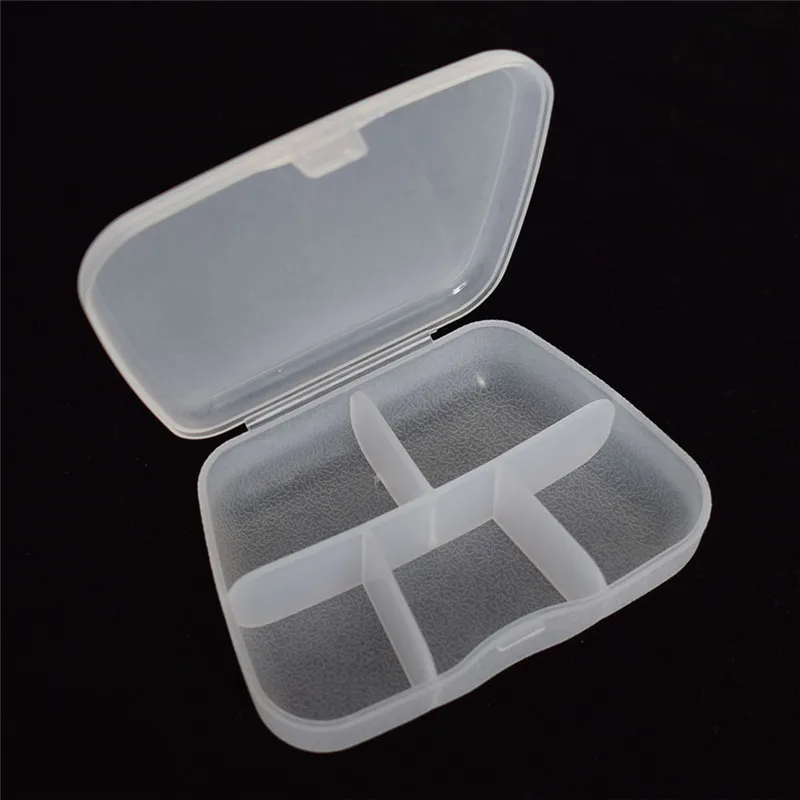 

1Pc Portable Clear Plastic Pill Box Case Medicine Drug Jewelry Storage Boxes Organizer Container Splitters 5 Cells Pill Cases