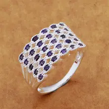 Hot Fashion Jewelry silver rings with Austrian crystal pretty party jewelry top quality factory price