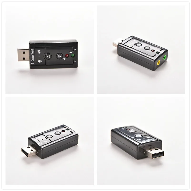 1 шт. USB 2 0 универсальный внешний динамик 3D 7 канальный аудио ПК адаптер звуковой