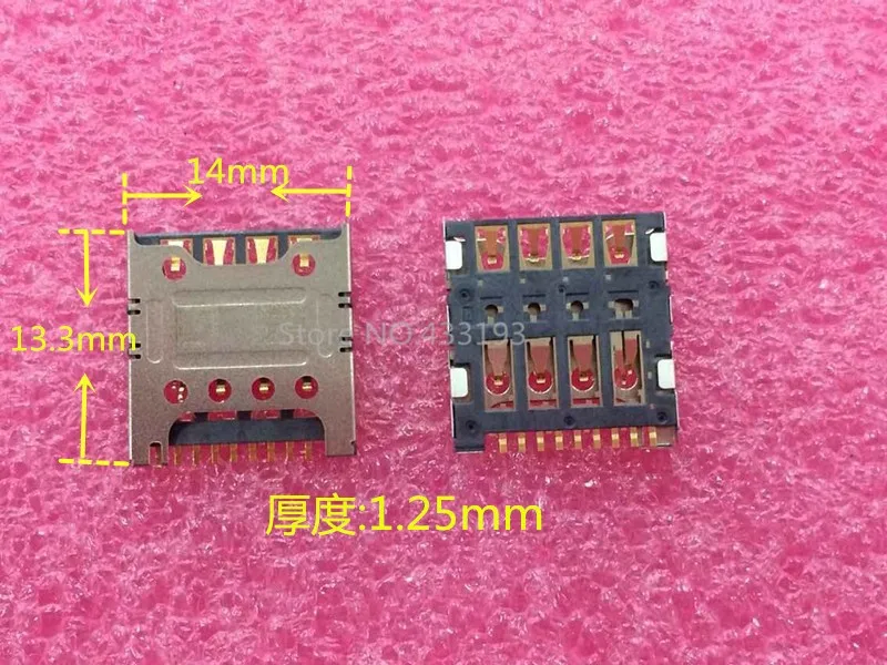 5 шт./лот новый разъем для считывания SIM-карт OEM Junctor держатель Гнездо Слот huawei 3C H30