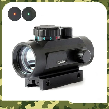 

1X40mm Tactical Holographic Sight Hunting Shooting Green Red Dot Sight Scope for Air Rifle Airsoft 11mm 20mm Rail Mount