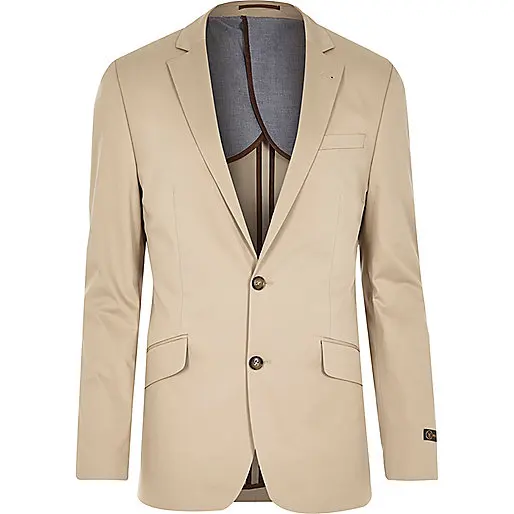 Custom Made Champagne Tan Suit Jacket Slim Fit Casual