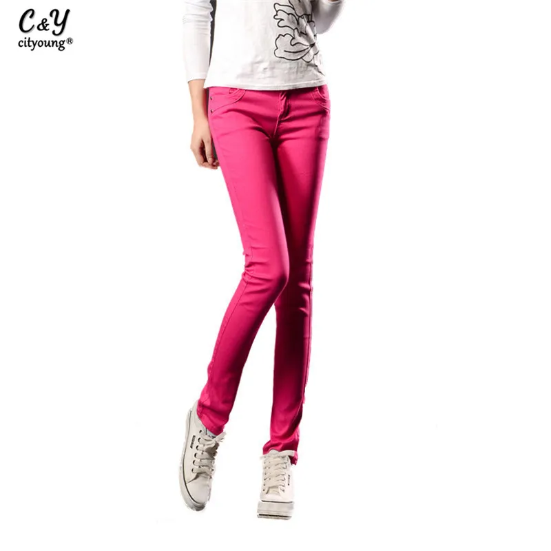 18 Colors of Women Pants Candy Color Women's Jeans Pencil Pants Skinny Trousers for Women