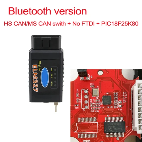 Kingbolen ELM327 USB/Wifi/Bluetooth чип FTDI считыватель кодов HS CAN/ms может переключаться дополнительно ELM 327 Автомобильный OBD2 диагностический инструмент ELM327 - Цвет: Bluetooth version