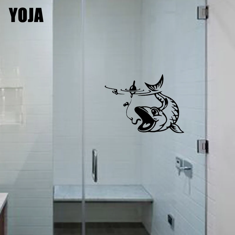 YOJA 20x27 9 см рыболовные приманки шаблон наклейки на стену домашний Декор для ванной