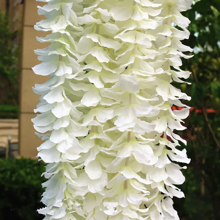 10pcs 1M 2M Silk wisteria cattley artificial flower simulation vine DIY wedding decoration for home party garden decoration 10pcs 1M 2M Silk wisteria cattley artificial flower simulation vine DIY wedding decoration for home party garden decoration