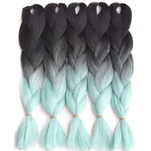 Feilimei Ombre Braiding Hair Extensions Synthetic jumbo Braids 24Inch(60cm) 100g/pc Two/Three Toned Crochet Hair Bulk Bundles