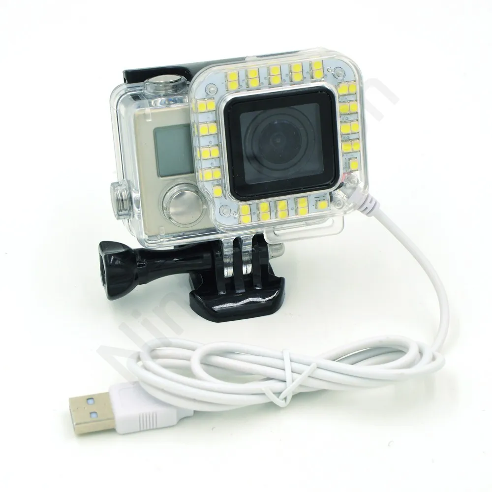 Husiway для Gopro LED Fill Light Mount Hero 4 3 + Корпус Объектива Go Pro Hero3 крепления камеры|for gopro