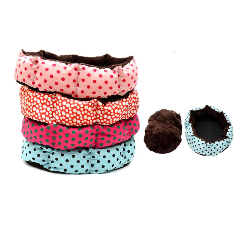 

4 Color Warm Winter Luxury Bed Dog Cat Bed Soft Wool Point Design Pet Nest With Removable Mats Octagonal Shape Kennel Cat Sofa