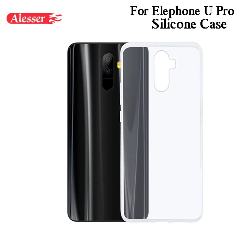 

Alesser For Elephone U Pro Silicone Case 5.99"Soft Transparent Protective Back Cover Anti-knock Shell For Elephone U Phone Case