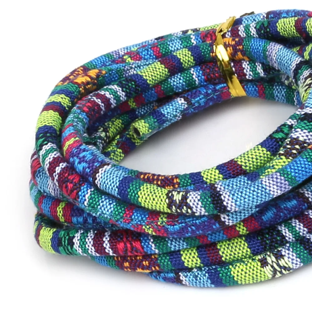 Woleasale 5 мм богемский тканевый шнур, многоцветная веревка для плетения сумок, браслетов, шнуров для изготовления ювелирных изделий