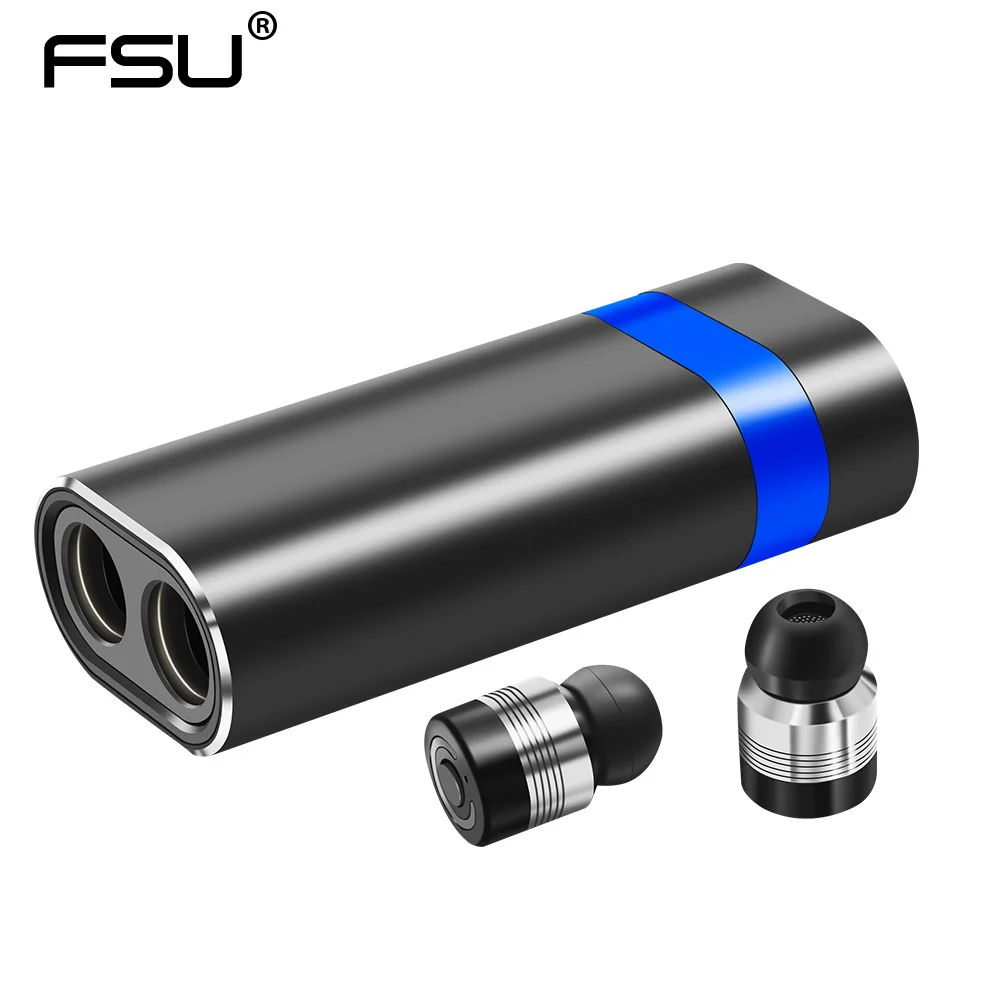 

FSU Wireless Bluetooth earphone mini Hifi Noise reduction Stereo Earbud Headset 2000mAH Power Bank for iphone OPPO ViVO xiaomi