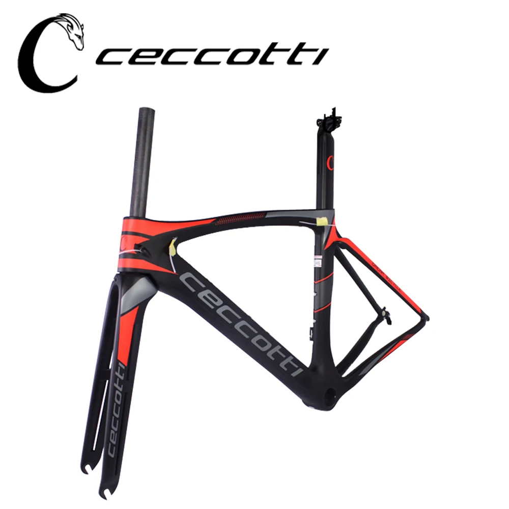 Excellent Ceccotti New Brand carbon road frame C09-1 red color bicycle frameset Di2 and mechanical both bike frames 3