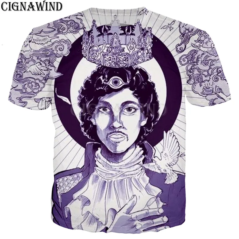 Забавный Популярный американский певец принц Роджер Нельсон футболки для мужчин/для женщин 3d принт футболка хип-хоп стиль футболка уличная топы - Цвет: 05