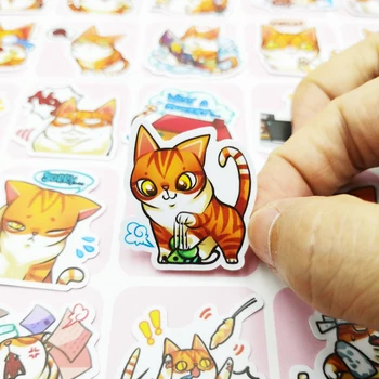 

20/40pcs Self-adhesive Naughty Cat DIY Craft Stickers Clip Art Album Decoration Diary Random Not Repeat
