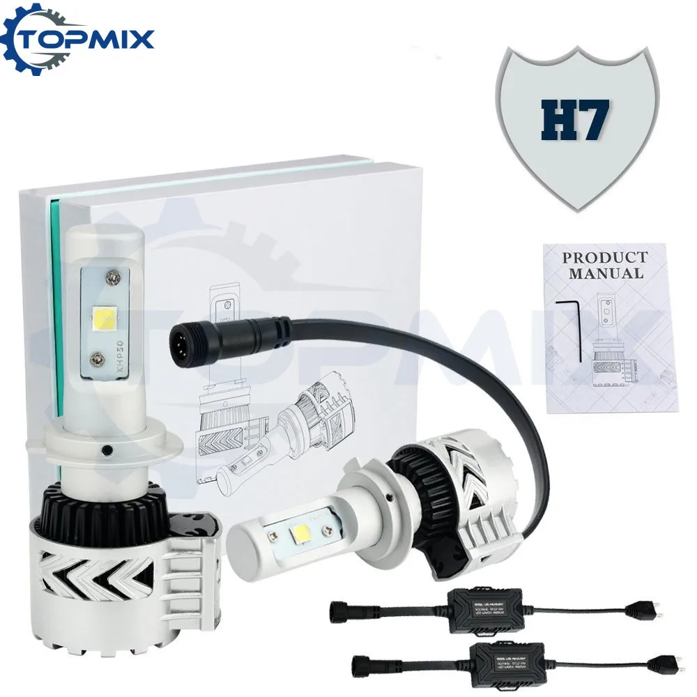 2x H7 72W 12000LM 6500K CRE E XHP50 Car Led Headlight Daytime Running