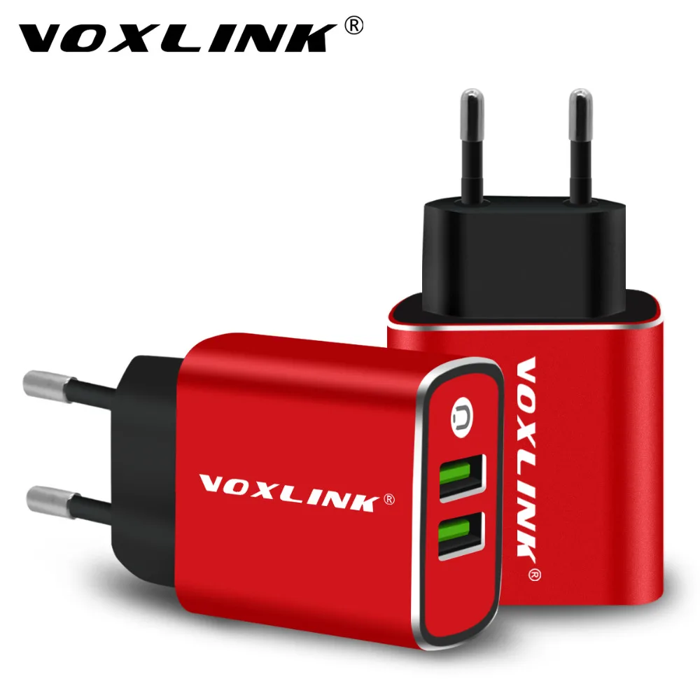 

VOXLINK USB Wall Charger 5V3.1A Universal Portable Dual Ports USB Travel Wall Charger Adapter EU Plug for iPhone iPad Samsung S9