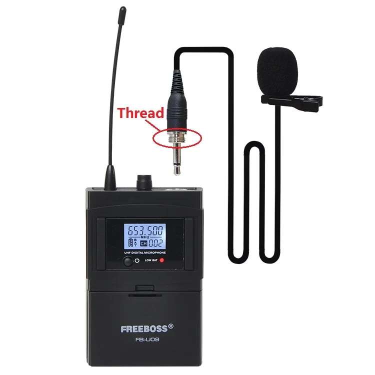 FB-U09H Dual Way Transmitter Digital UHF Wireless Microphone with handheld + Lapel + Headset microphone for Karaoke mic gaming microphone