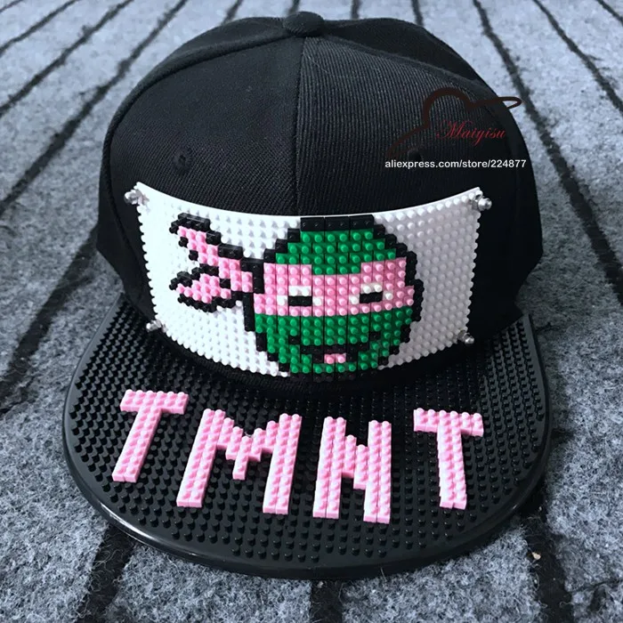 Мода Супер Марио мозаика настроить Snapback DIY Marie brick полями на заказ для шляпы хип-хоп Snapback шляпа бейсбольная Кепка - Цвет: 13