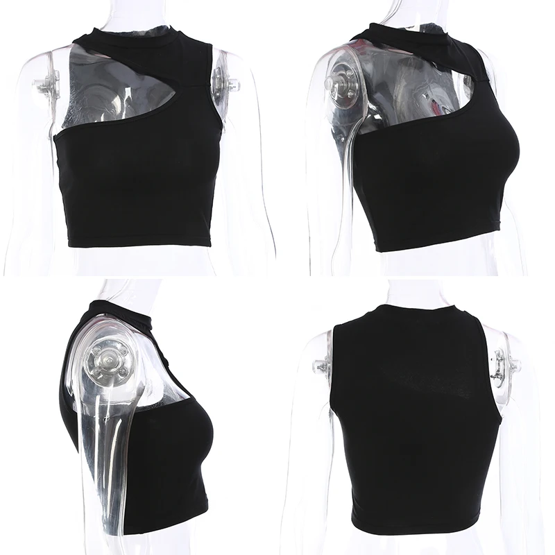 11Sweetown White Tank Top Women Black 2018 Hollow Out Front Summer Crop Tops Red Bralette Bustier Top Sleeveless Camisole Bralet