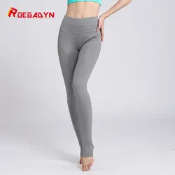 2019 женские лекинсы штаны Чистый цвет Высокая талия узкие спортивные Леггинсы для бега спортивные штаны