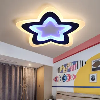 

modern simple five pointed star led ceiling lamp living room creative study lamp fashion personality bedroom light ZA1030403