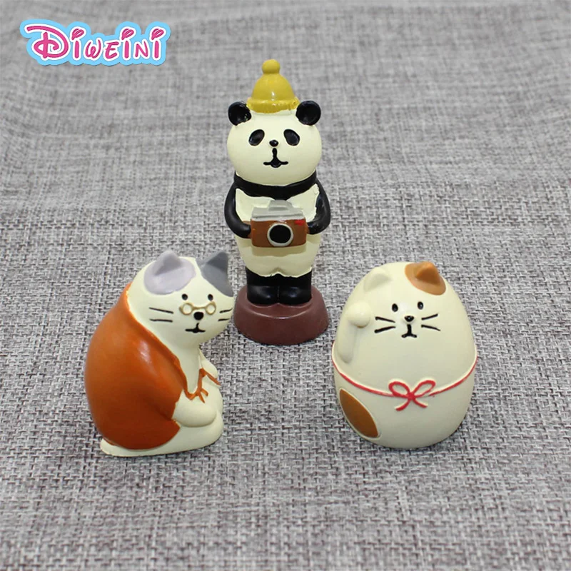 

NEW Decole Series Camera Panda Grandma Cat Fat Cat Model Miniature Figurine home Garden action Figures Decoration Girl toy gift