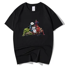 Marvel Супергерои Мстители 4 эндшпиль Халк Капитан Америка человек паук Железный человек Тор Иисус спасал мир христианская футболка