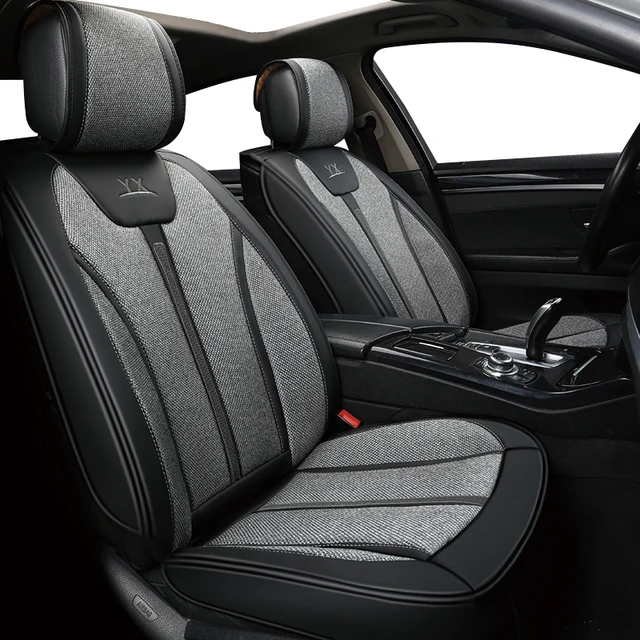Cotton Flax car seat covers For hyundai accent elantra santa fe solaris