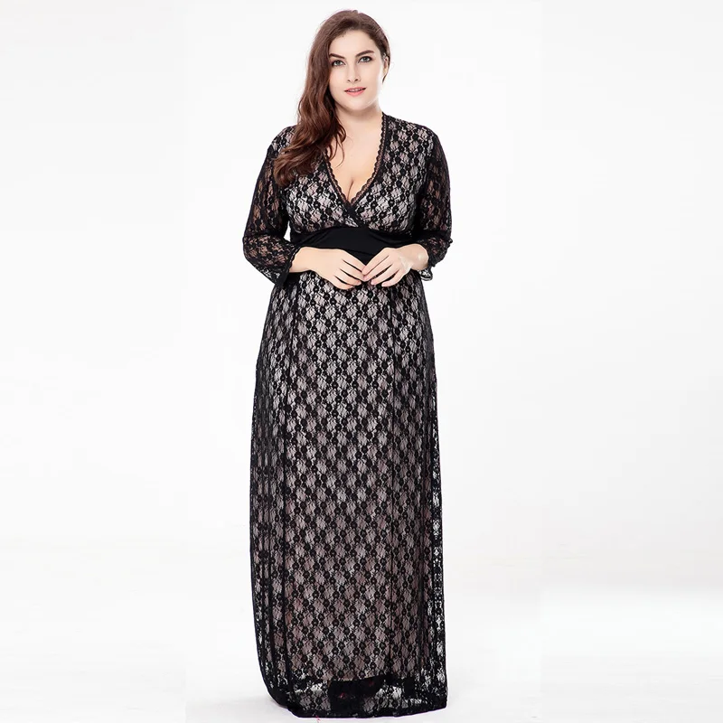 casual black lace dress